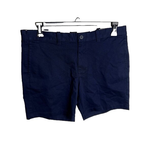 J.Crew Mens $70 7" Flex Chino Shorts in Navy Size 34 L0923